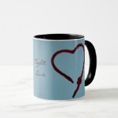 Tight Love Heart Cup. Een moderne mooie Mok (Voorkant rechts)
