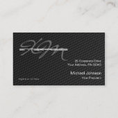 Tightly Woven Carbon Fiber Textured Visitekaartje (Achterkant)