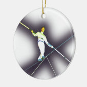 tightroop lopen keramisch ornament (Links)