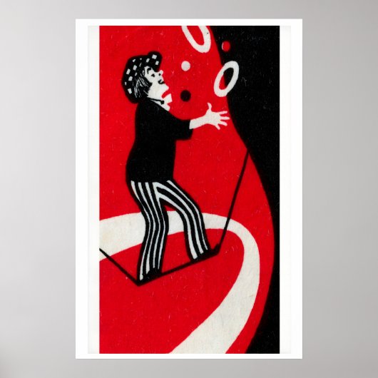 Tightrope Juggler - Matchbox Print - Aesthetic (Voorkant)
