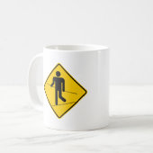 Tightrope Walker Zone Highway Sign Koffiemok (Voorkant links)