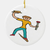 Tightrope Walking Keramisch Ornament (Achterkant)