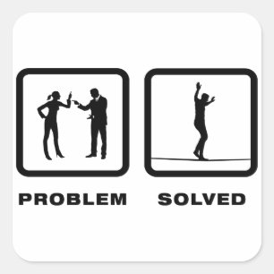 Tightrope Walking Vierkante Sticker