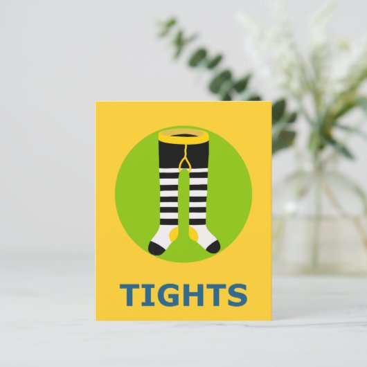 TIGHTS Flashcard voor Initiaal T 1 Lettergreep Woo (Staand voorkant)