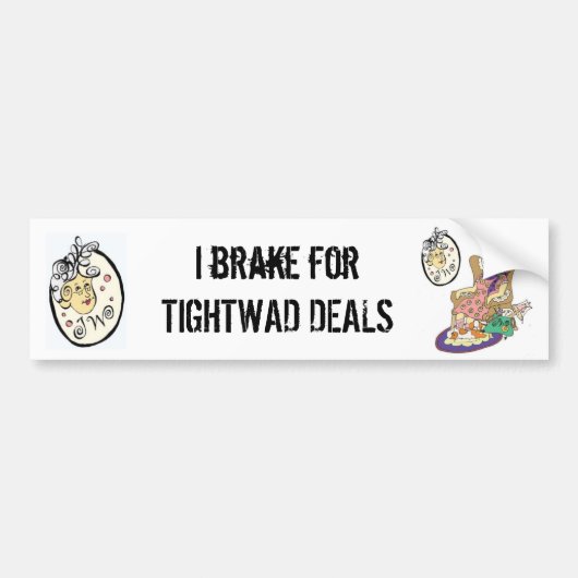 TIGHTWAD GRANNY Bumpersticker (Voorkant)