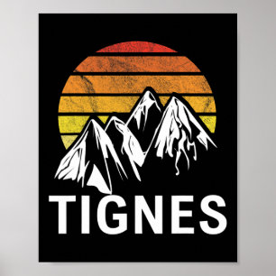 Tignes France Alps Ski Resort Snowboarding Poster
