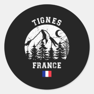 Tignes France Alps Skigebied Alpine Skiën Frans Ronde Sticker