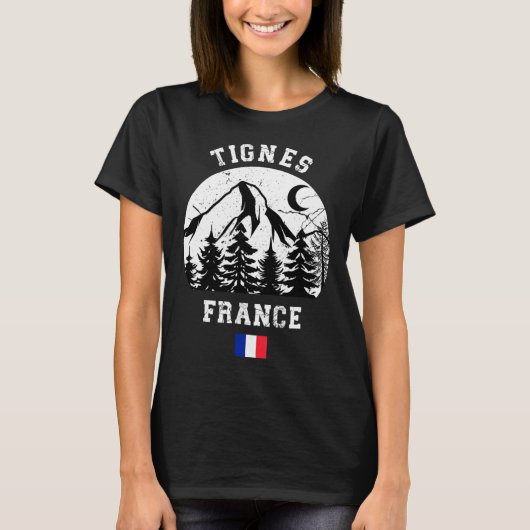 Tignes France Alps Skigebied Alpine Skiën Frans T-shirt (Voorkant)