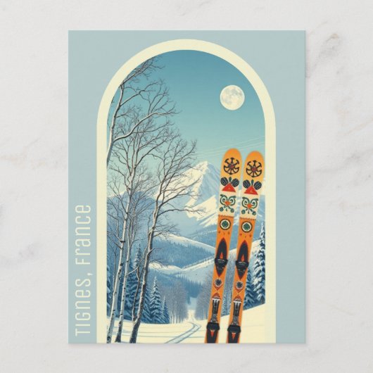 Tignes France skivakantie Briefkaart (Voorkant)