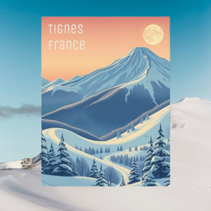 Tignes France skivakantie modern Briefkaart