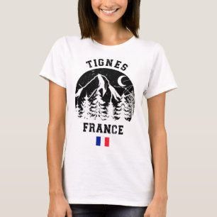 Tignes Frankrijk Alpen Skigebied Alpineskiën Frans T-shirt