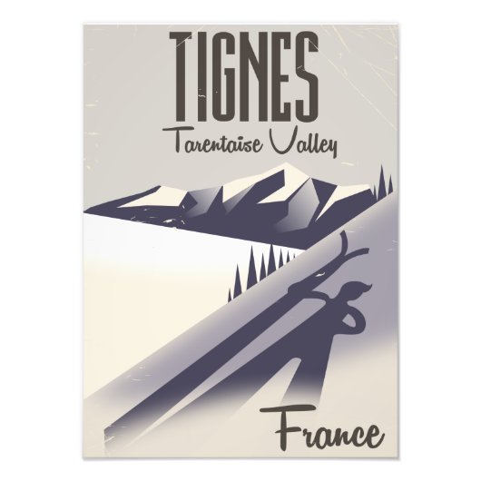 Tignes, Franse skiposter Foto Afdruk (Voorkant)