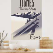 Tignes, Franse skiposter Poster (Keuken)
