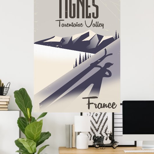 Tignes, Franse skiposter Poster (Thuiskantoor)