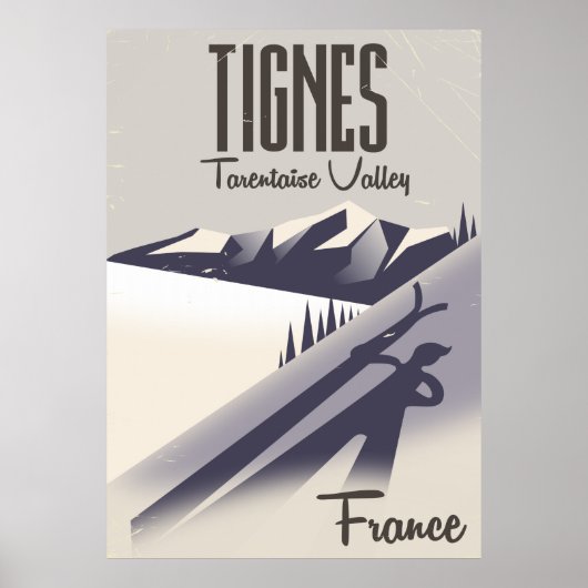 Tignes, Franse skiposter Poster (Voorkant)