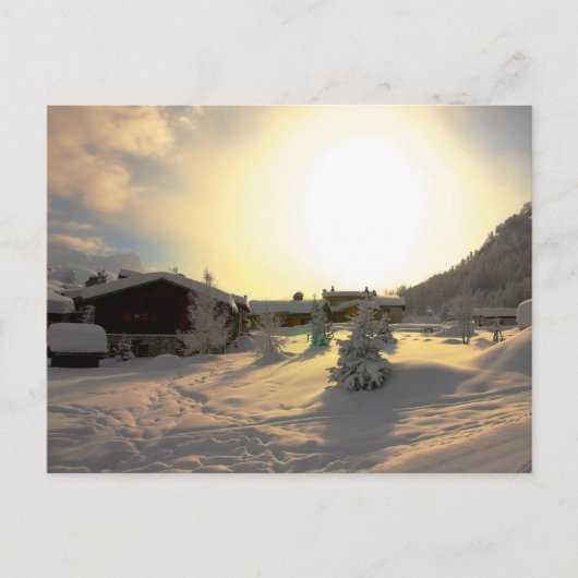 Tignes Les Bois Winter Briefkaart (Voorkant)