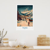 Tignes Muur Kunst Ski Poster 1 (Keuken)