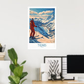 Tignes Poster Frankrijk Ski Print 1 (Thuiskantoor)