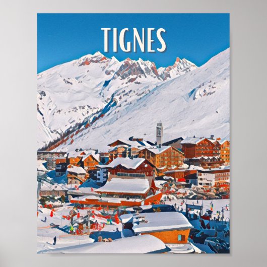 Tignes Skiresort Poster (Voorkant)