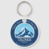 Tignes / Val d'Isère Frankrijk Mountain Sleutelhan Sleutelhanger (Achterkant)