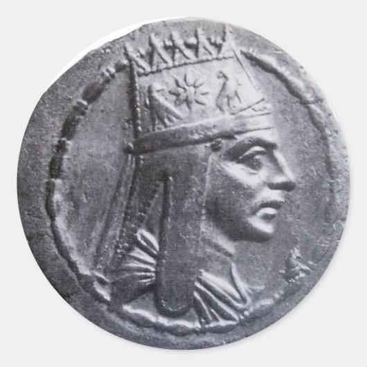 Tigran de Great Coin Round Sticker (Voorkant)