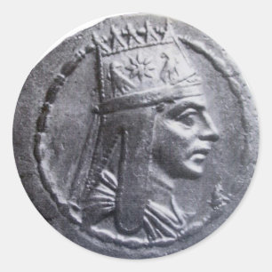 Tigran de Great Coin Round Sticker