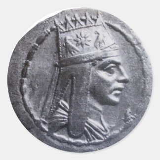 Tigran de Great Coin Round Sticker