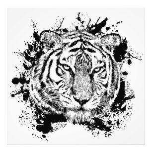Tigre Animal Sauvage Oerwoud Safari Afrique Monde  Foto Afdruk