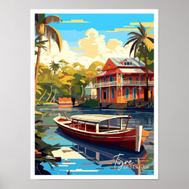 Tigre Argentina Travel  Illustratie Poster