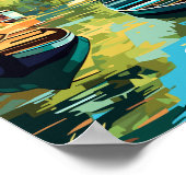 Tigre Argentinië vintage reisillustratie Poster (Hoek)