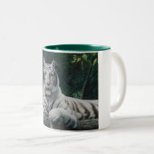 tigre blanco tweekleurige koffiemok (Voorkant rechts)