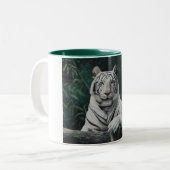 tigre blanco tweekleurige koffiemok (Voorkant links)