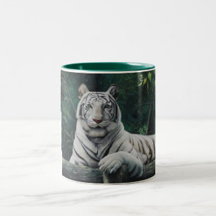 tigre blanco tweekleurige koffiemok