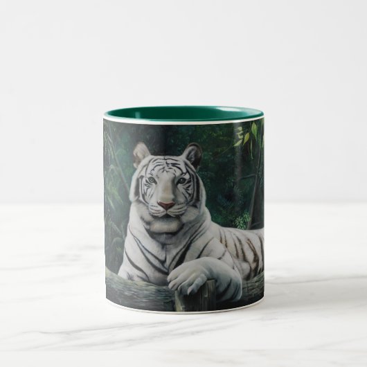 tigre blanco tweekleurige koffiemok (Center)