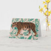 Tigre de Siberië Kaart (Gele Bloem)