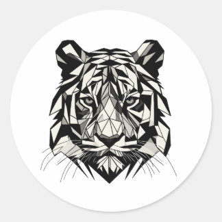 Tigre mirando ronde sticker