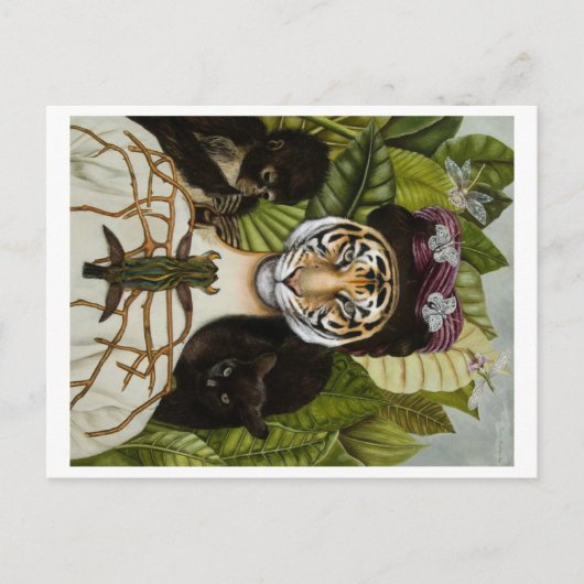 Tigresa Kahlo Briefkaart (Voorkant)