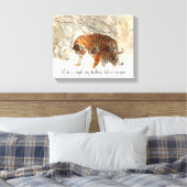 Tigress and Cub "Het leven is zwaar, mijn lievelin Canvas Afdruk (Insitu (Slaapkamer))