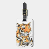 Tigress en Cub Bagagelabel (Voorkant verticaal)