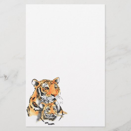 Tigress en Cub Briefpapier (Voorkant)