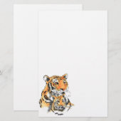Tigress en Cub Briefpapier (Voorkant / Achterkant)