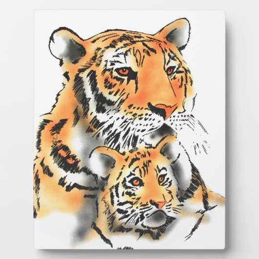 Tigress en Cub Fotoplaat (Voorkant)