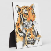 Tigress en Cub Fotoplaat (Zijkant)
