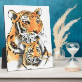 Tigress en Cub Fotoplaat (Zijkant)