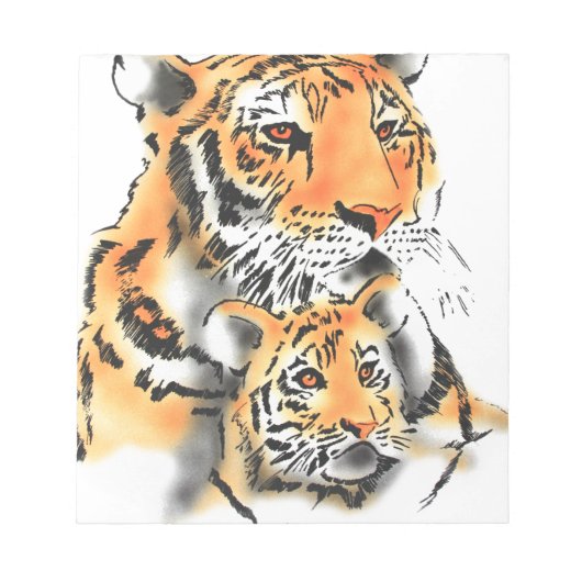 Tigress en Cub Notitieblok (Voorkant)