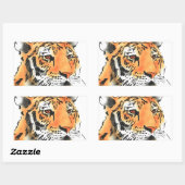 Tigress en Cub Rechthoekige Sticker (Vel)
