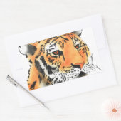 Tigress en Cub Rechthoekige Sticker (Envelop)