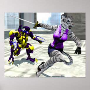 Tigress laden afdrukken poster