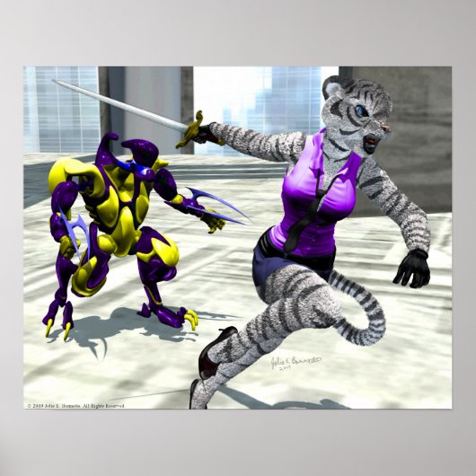 Tigress laden afdrukken poster (Voorkant)