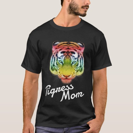Tigress Mom Rainbow Tiger T-shirt (Voorkant)